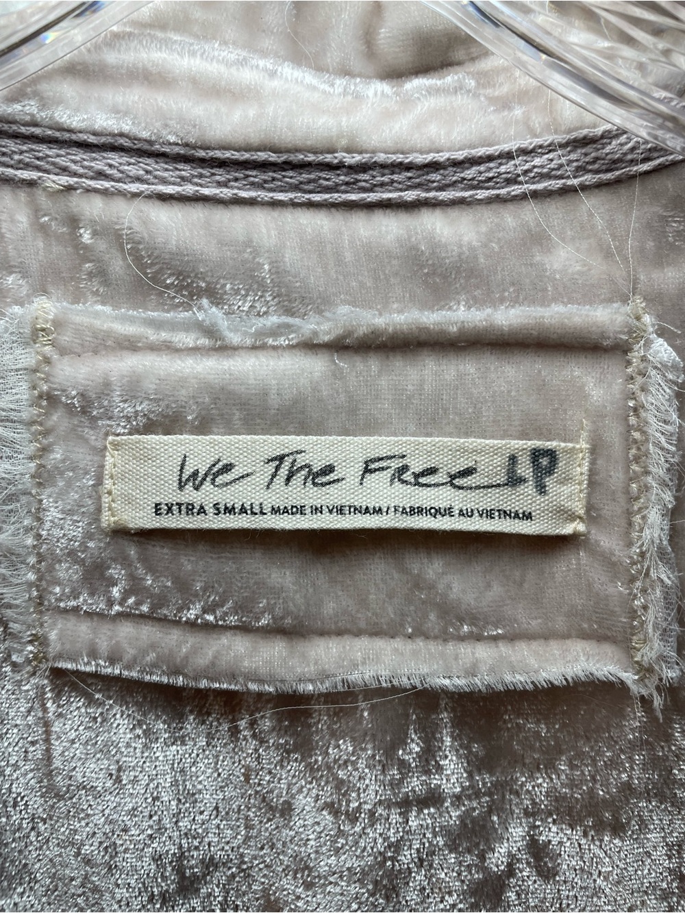 We The Free Velvet Button-Up Shirt in Taupe - Picture 6 of 7